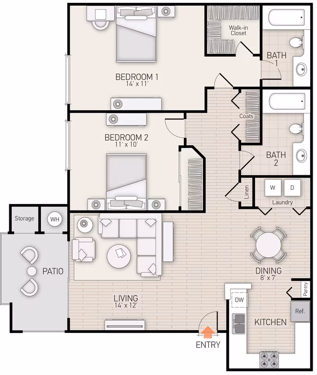 Unit 284 220 floor plan